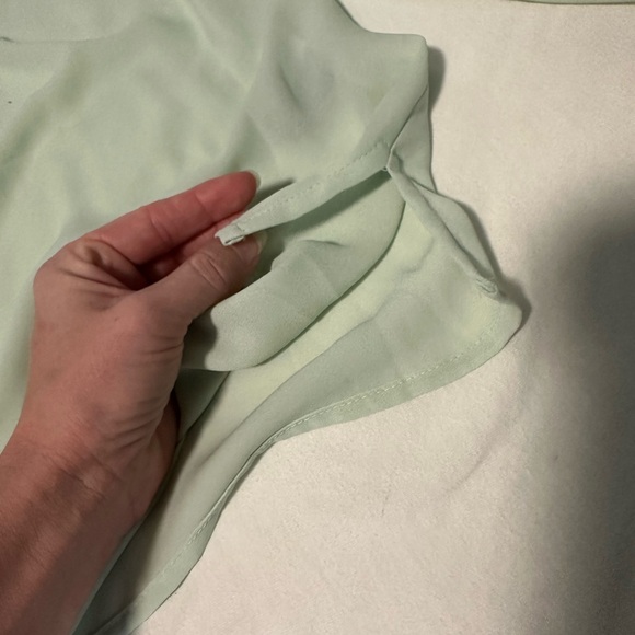 Apt. 9 Long Sleeve Sheer Mint Blouse - Picture 4 of 6